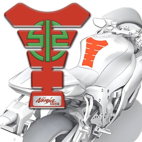 Kawasaki Tank Protector Red Print Ninja H2 Style 