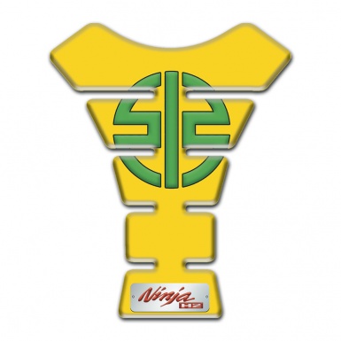 Kawasaki Tank Guard Pads Yellow Print Green Symbol Logo 
