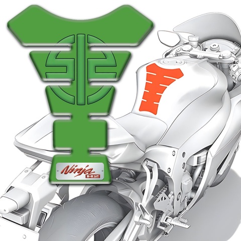 Kawasaki Tank Pad Protector Green Print Ninja H2 Edition 