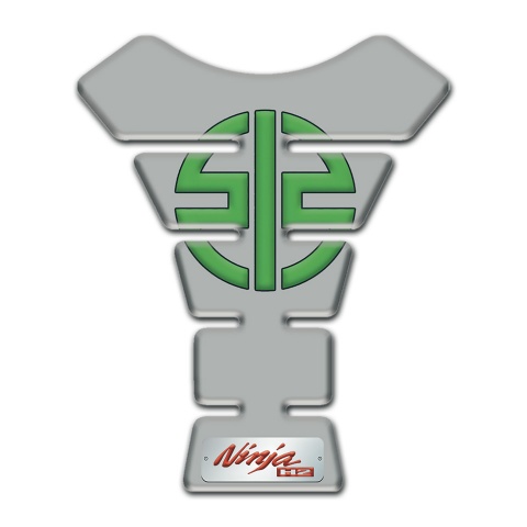 Kawasaki Tank Fuse Gray Print Green Logo Symbol