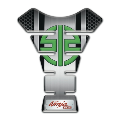 Kawasaki  Tank Protector Central Metal Panel with Green Logo Symbol