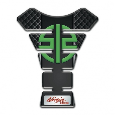 Kawasaki Tank Pad Protector dark Mesh Base Green Logo Symbol