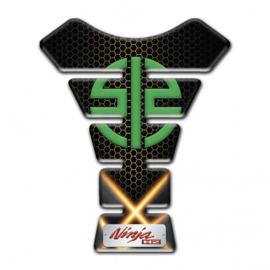 Kawasaki Tank Pad Motorbike Orange X Lights Design 