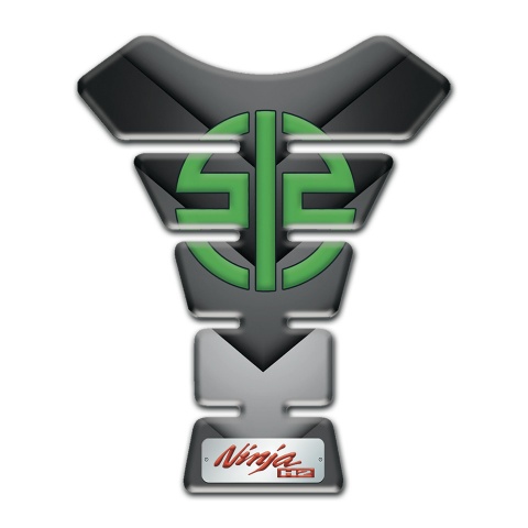 Kawasaki Tank Guard Pads V Shape Details Gray Nuance Design 