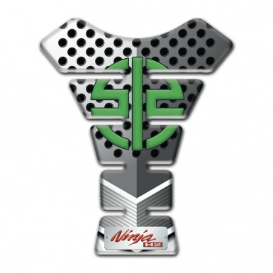 Kawasaki Tank Pad Protector Holes base Effect Green Logo Symbol