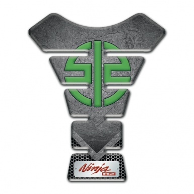 Kawasaki Tank Pad Protector Scratched Plate Design Green Logo Symbol