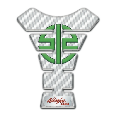 Kawasaki Tank Pad Protector White carbon Ninja H2 Design 