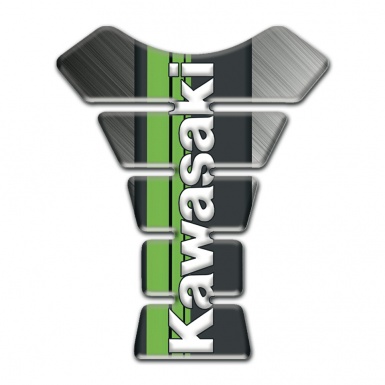 Kawasaki Tank Protector Matte Base with Green Tape Logo Style 