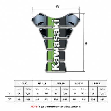 Kawasaki Tank Pad Motorbike Torn Base Effect with Green Tape Logo Style 