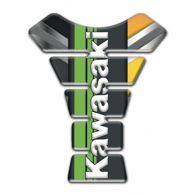 Kawasaki Tank Pad Motorbike Stylish Vision with Vertical Logo 