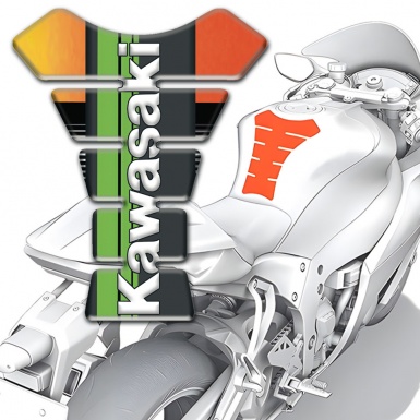 Kawasaki Tank Protector Orange Red Background Model 
