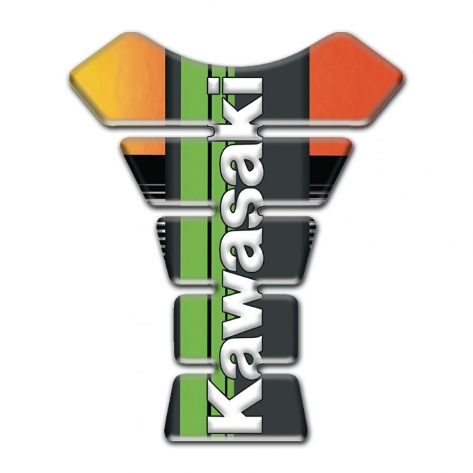 Kawasaki Tank Protector Orange Red Background Model 