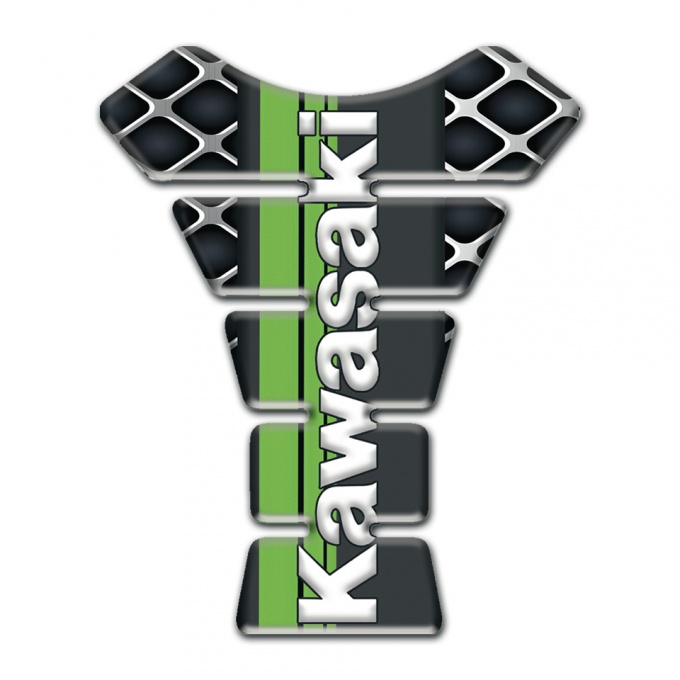 Kawasaki Tank Pad Protector Large Grid background Model 