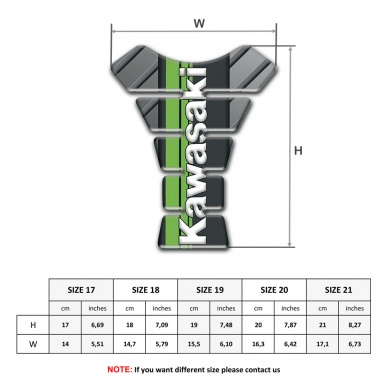 Kawasaki Tank Pad Motorbike Diagonal Gray pattern Model 