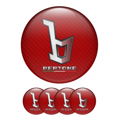 Opel Bertone Domed Stickers Wheel Center Cap Red Edition