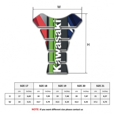 Kawasaki Tank Guard Pads Multicolored Vision 