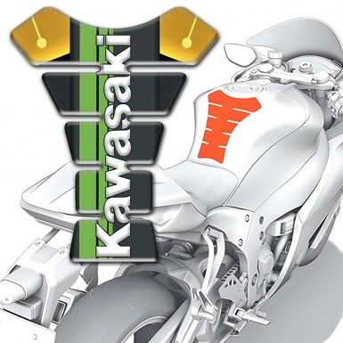 Kawasaki Tank Protector Yellow Ends Base Design 