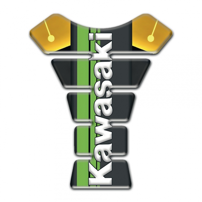 Kawasaki Tank Protector Yellow Ends Base Design 