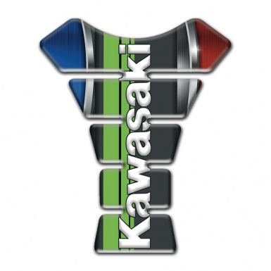 Kawasaki Tank Fuse Colorful Background and Vertical White Logo 