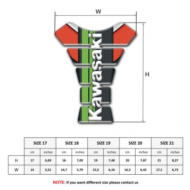 Kawasaki Tank Fuse Red Gray Background Green Logo Panel 