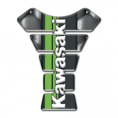 Kawasaki Tank Guard Pads Gray Skin effect 