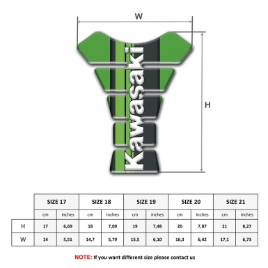 Kawasaki Tank Guard Pads Green Print Model 