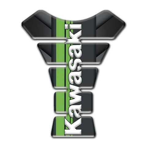 Kawasaki Tank Fuse Dark Base Design Green Tape Logo Panel 