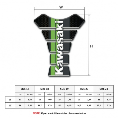 Kawasaki Tank Fuse Black Hexagons Warp Edition 