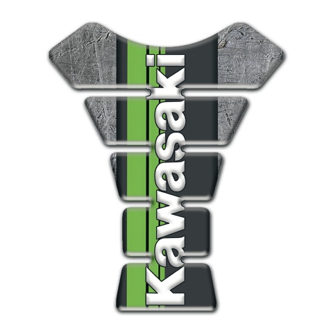 Kawasaki Tank Pad Motorbike Stone Effect Warp design 