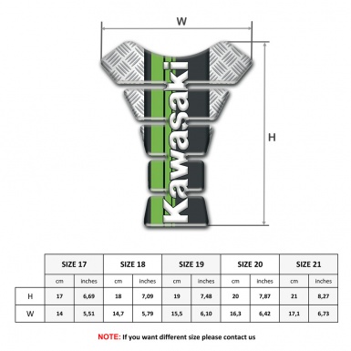 Kawasaki Tank Pad Protector Crossed Patterns Background Style 