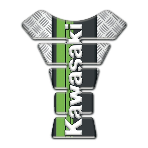 Kawasaki Tank Pad Protector Crossed Patterns Background Style 