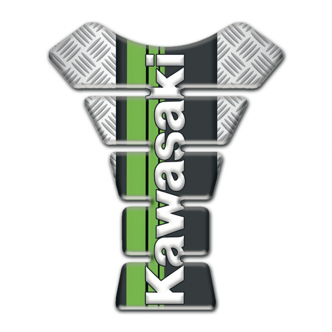 Kawasaki Tank Pad Protector Crossed Patterns Background Style 