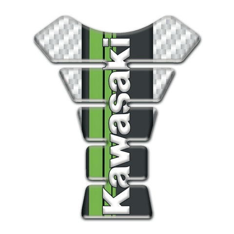 Kawasaki Tank Fuse White Carbon background Style 