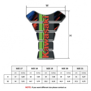 Kawasaki Tank Fuse Blue Red partterns base Red Logo 