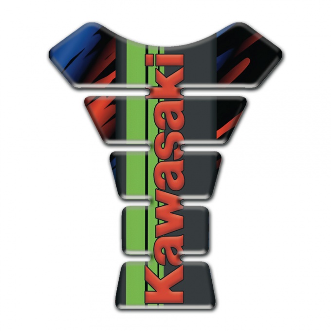 Kawasaki Tank Fuse Blue Red partterns base Red Logo 