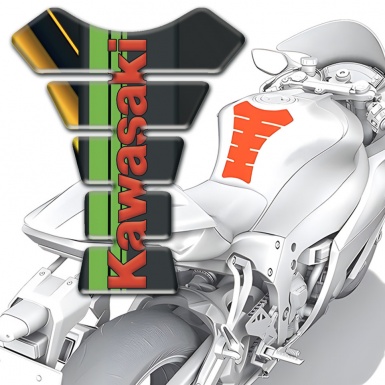 Kawasaki Tank Fuse Black with Yellow Diagonal Lane Edition 