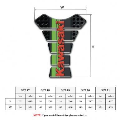 Kawasaki Tank Protector Black Perforated Basew with Red Logo 