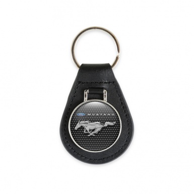 Ford Mustang Key Fob Leather Graphite Honeycomb Design