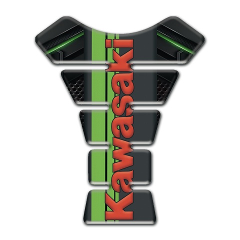 Kawasaki Tank Protector Anti Slip Sticker Red Logo Design 