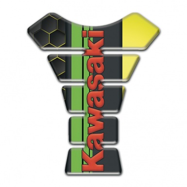 Kawasaki Tank Fuse Stylish Yellow Motive Design 