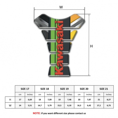 Kawasaki Tank Protector Center Design High-Quality with Red Logo 
