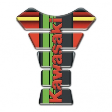 Kawasaki Tank Pad Motorbike Multicolored Edition Red logo Design 