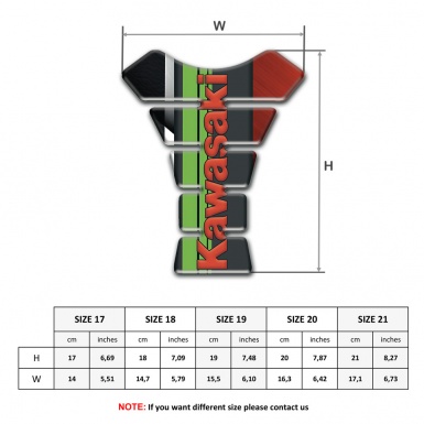 Kawasaki Tank Pad Motorbike Motorcycle Version With Red Logo 