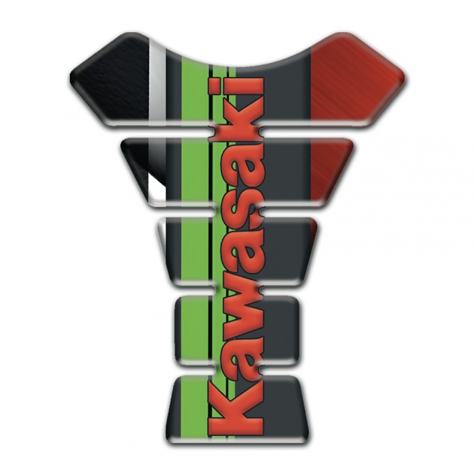 Kawasaki Tank Pad Motorbike Motorcycle Version With Red Logo 