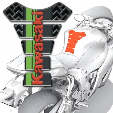Kawasaki  Tank Protector Center Sticker Unique Model 