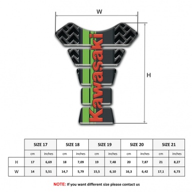Kawasaki  Tank Protector Center Sticker Unique Model 