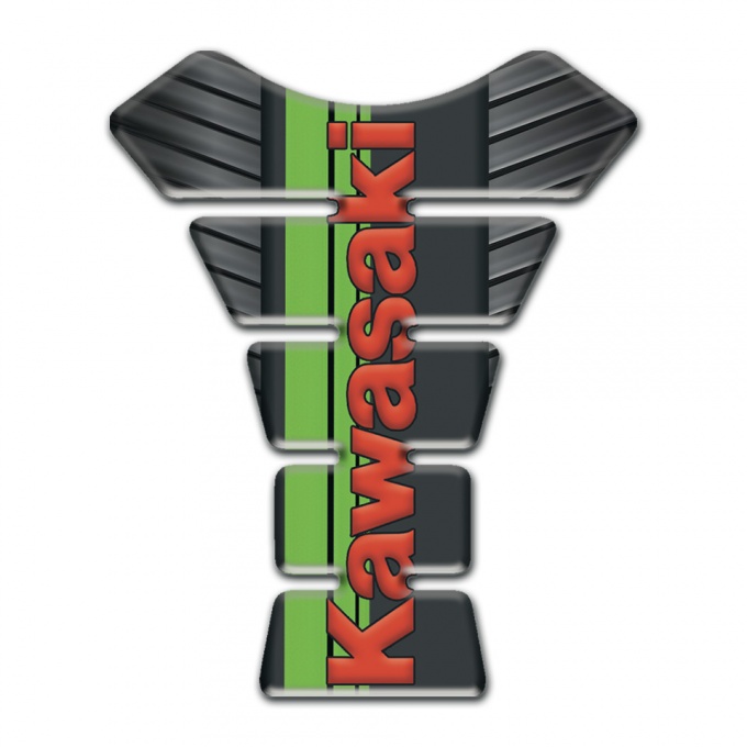 Kawasaki Tank Protector Rubber Style Base Red Logo Edition 