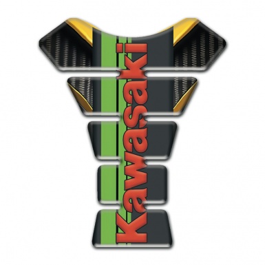 Kawasaki Tank Guard Pads Premium Quality Version Red Logo Style 