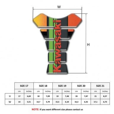 Kawasaki Tank Fuse Orange Red Print Red Logo Style 