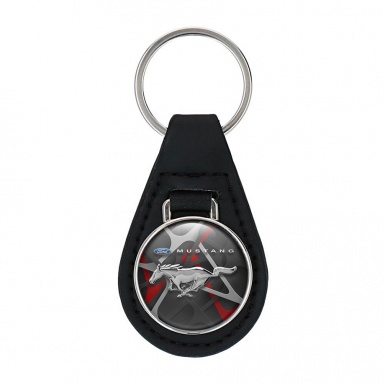 Ford Mustang Keyring Holder Leather Graphite Camo Edition